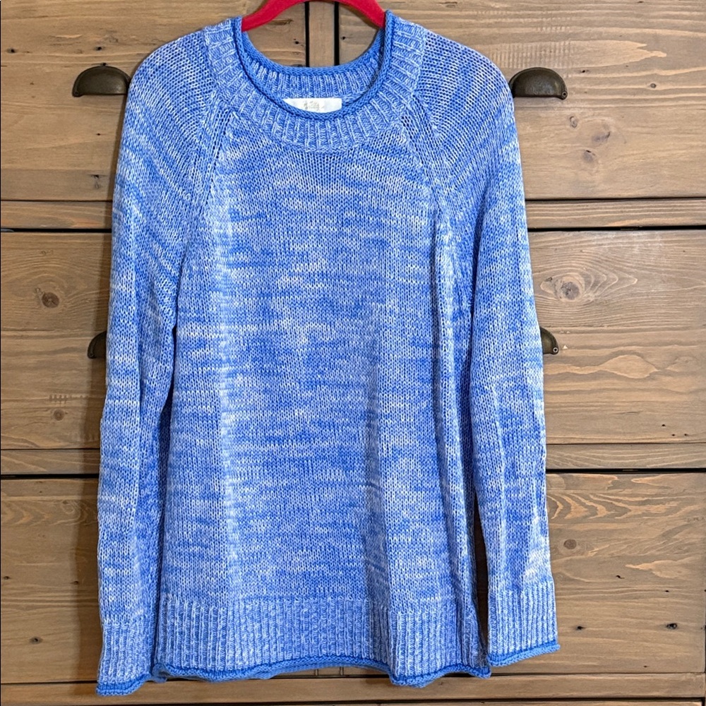 EUC Lilly Pulitzer Blue and white Knit Women's Sweater SZ L